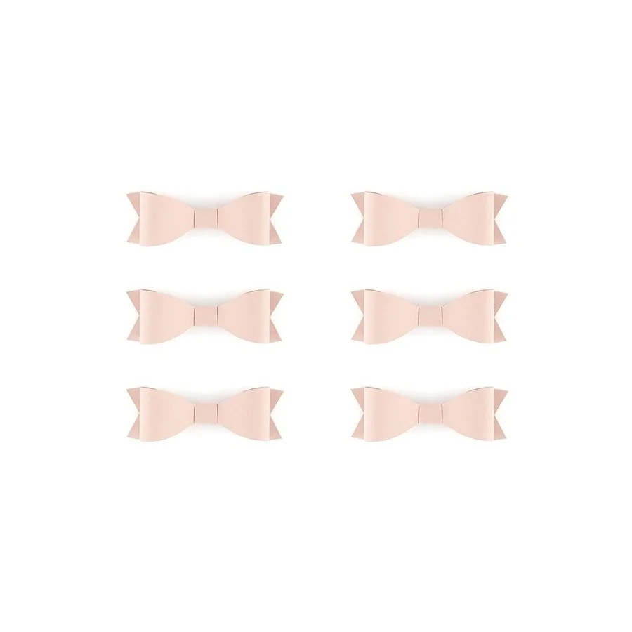 6 petits noeuds roses