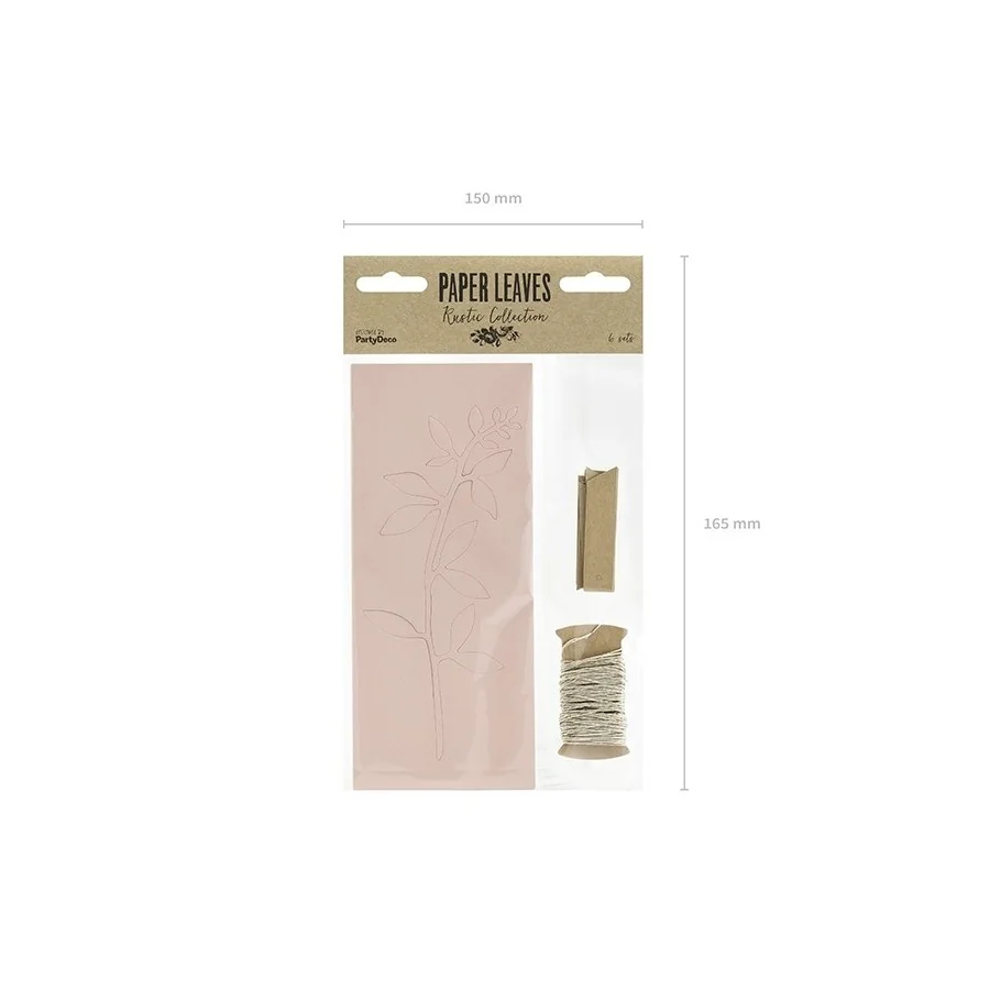 6 feuilles marque-places emballage recto