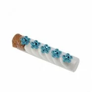 Eprouvette 10 cm bouchon de Liège fleur bleu