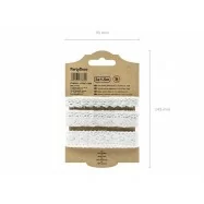 3 x 1,5 m ruban dentelle blanche (1 cm et 2 cm)