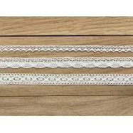 3 x 1,5 m ruban dentelle blanche (1 cm et 2 cm)