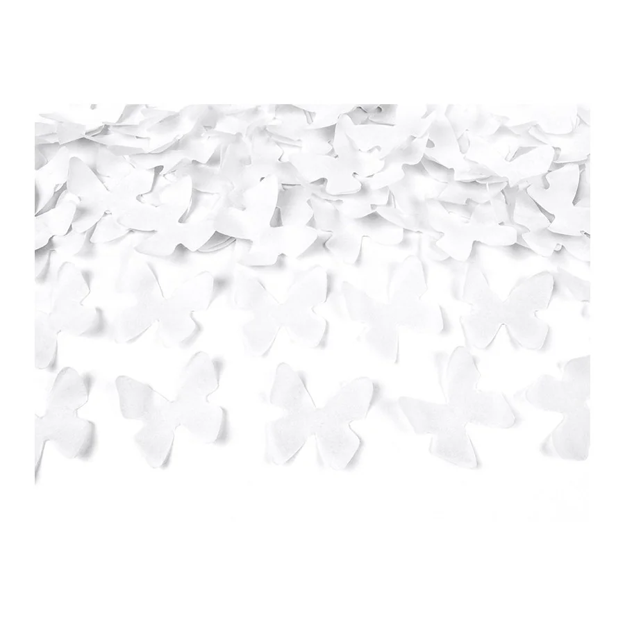 Confettis en forme de papillon blanc (canon 80 cm)