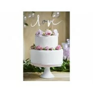 Déco gâteau Love argent gateau