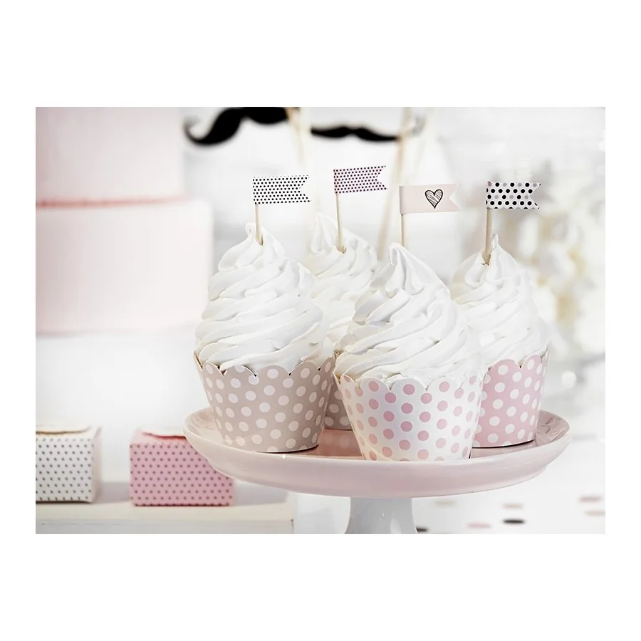 6 papiers pour cupcake sweets crème