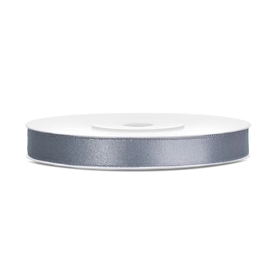 25 m de ruban satin gris 6 mm 25 m de ruban satin gris 6 mm