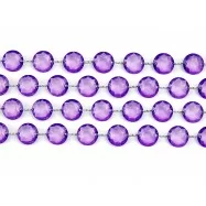 1 m de guirlande de perles de cristal violet