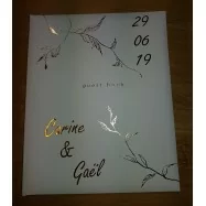 Livre d'or personnalisation Guest Book or feuillage carine