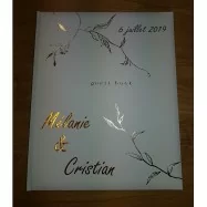 Livre d'or personnalisation Guest Book or feuillage christian