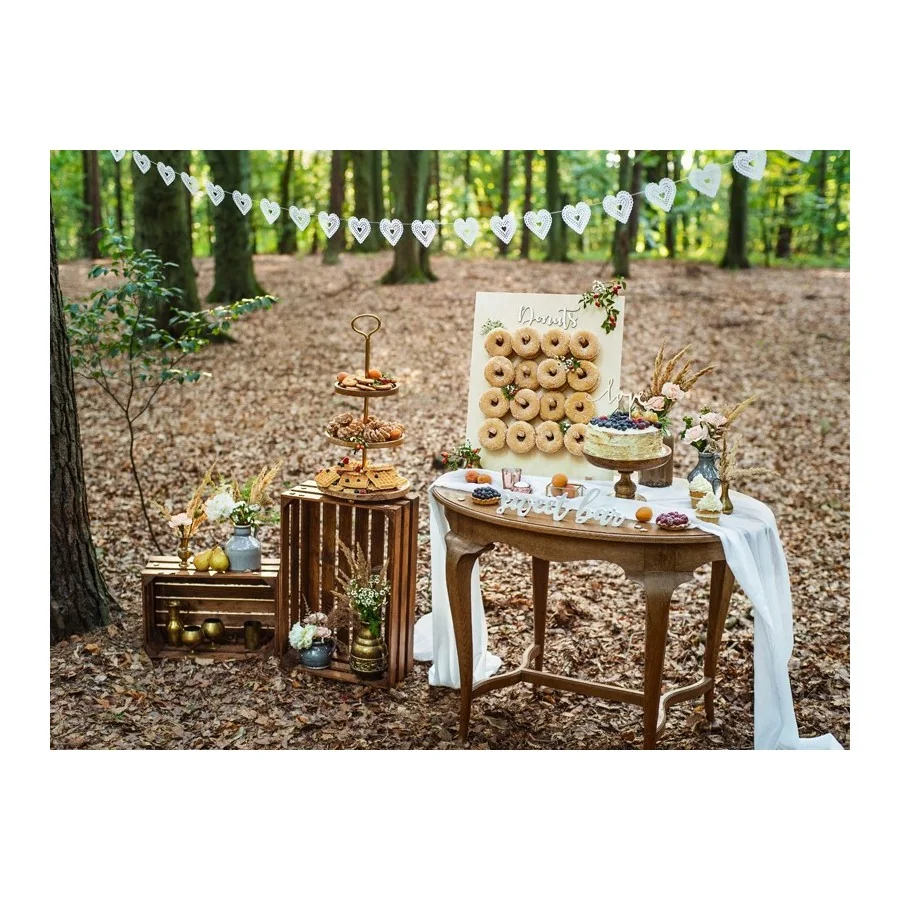 Sweet table en bois mise en scène