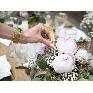 Pique numéro table or fleurs