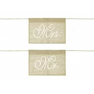 Mr & Mrs toile de jute