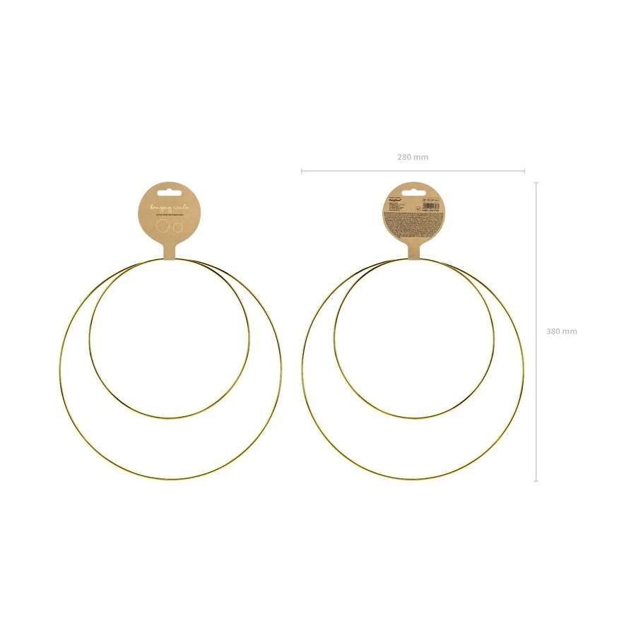 2 cerceaux or emballage