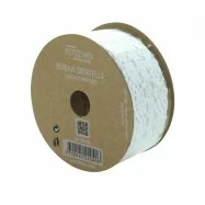 3 m ruban dentelle blanche 2,5 cm rouleau