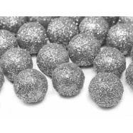 25 boules couleur argent de 2 cm