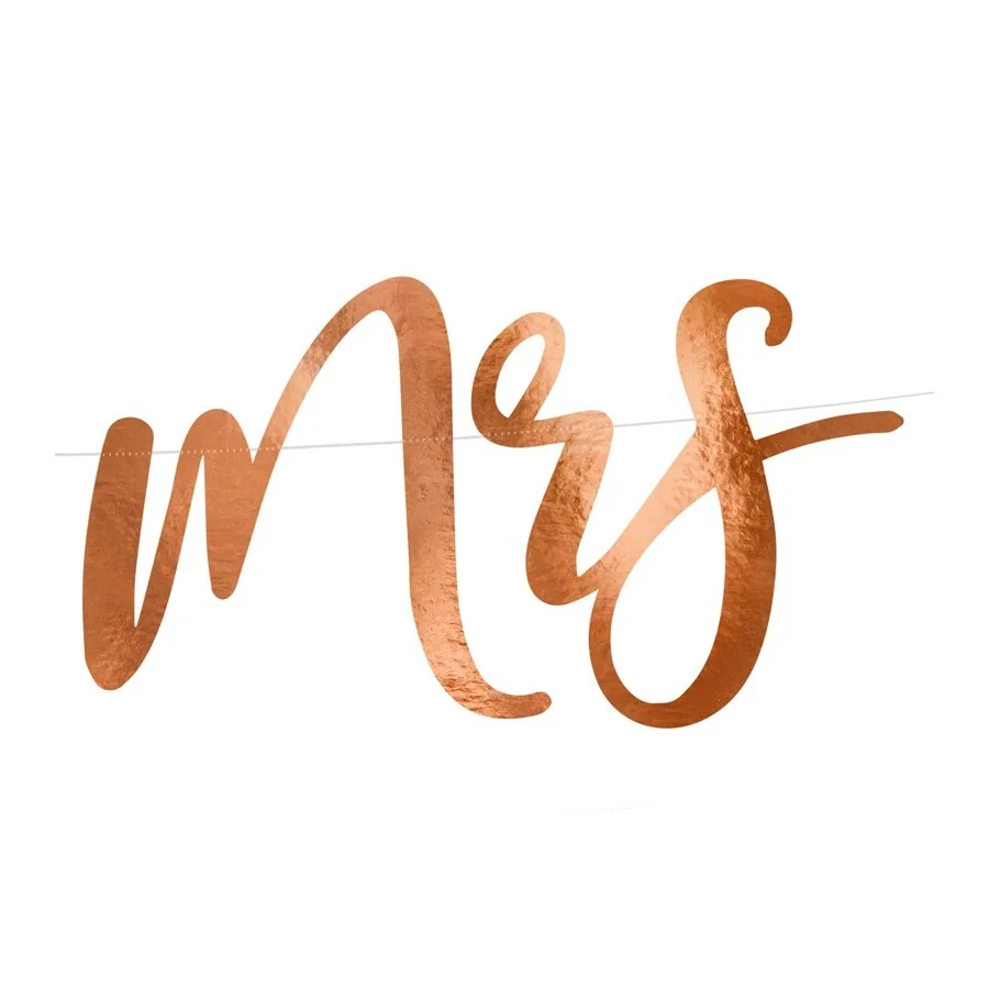 Guirlande en lettres "Mr & Mrs" rose gold mrs