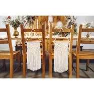 Macramé pour chaise mise en scène