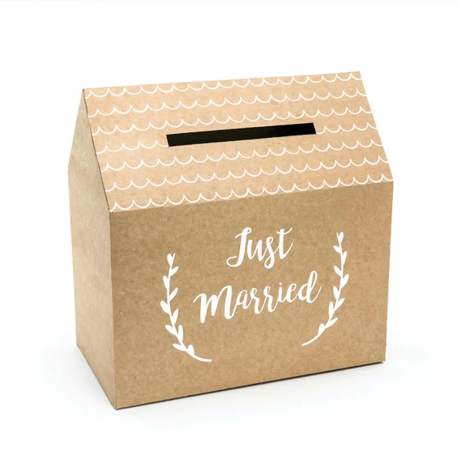 Urne kraft maison Just married