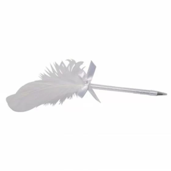 Stylo blanc avec plume