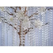 1 m de guirlande de perles de cristal transparent arbre