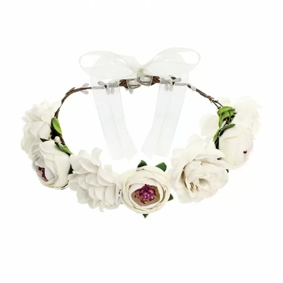 Couronne de roses blanches