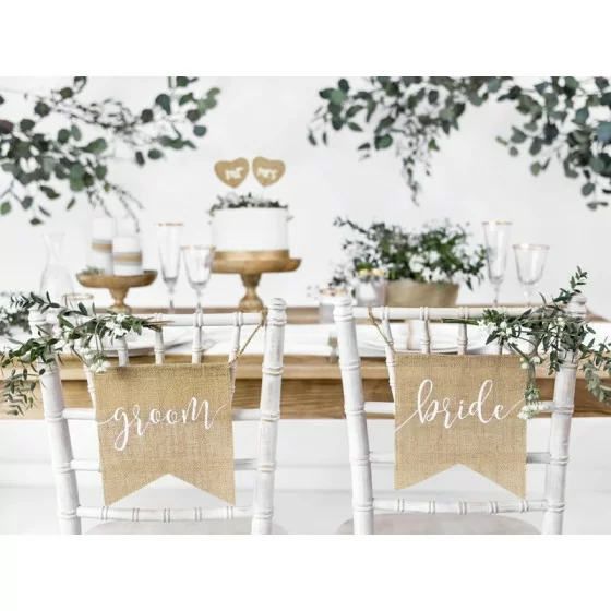 2 Cintres bride pour chaises en jute