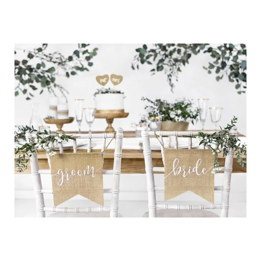 2 Cintres bride pour chaises en jute