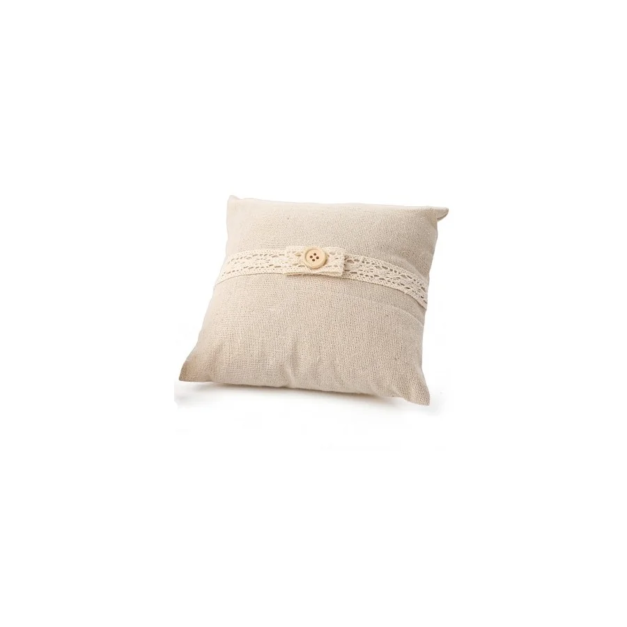 4 Coussins d'alliances jute ruban 4 Coussins d'alliances jute ruban
