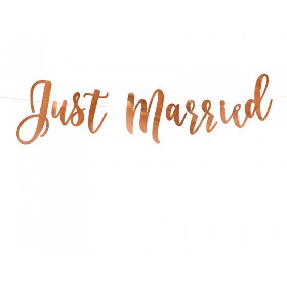 Guirlande en lettres "Just married" rose gold