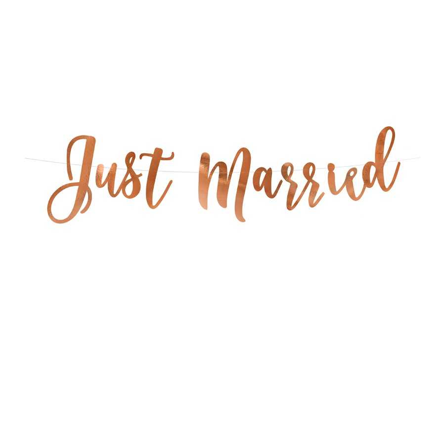 Guirlande en lettres "Just married" rose gold