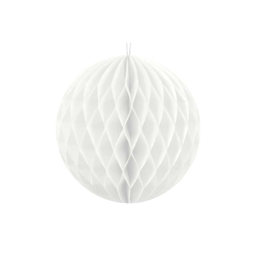 Boule papier blanc alvéolé 10 cm