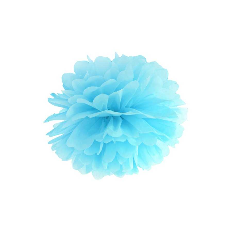 Pompon en papier de soie rose clair 25 cm