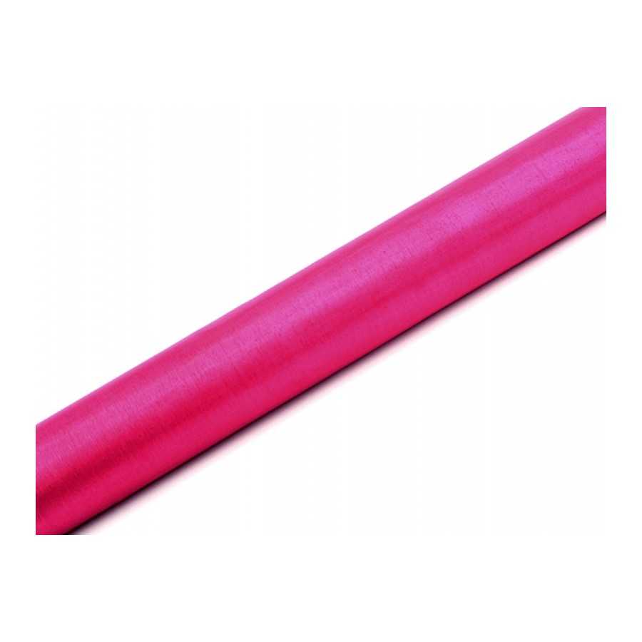 9 m chemin de table organza fuchsia