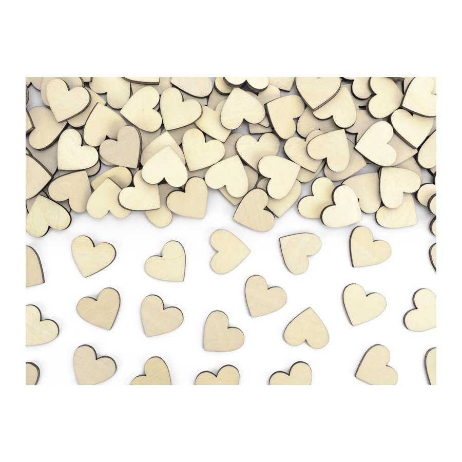 Confettis coeur en bois