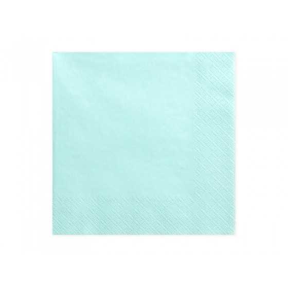 20 serviettes 33 cm menthe