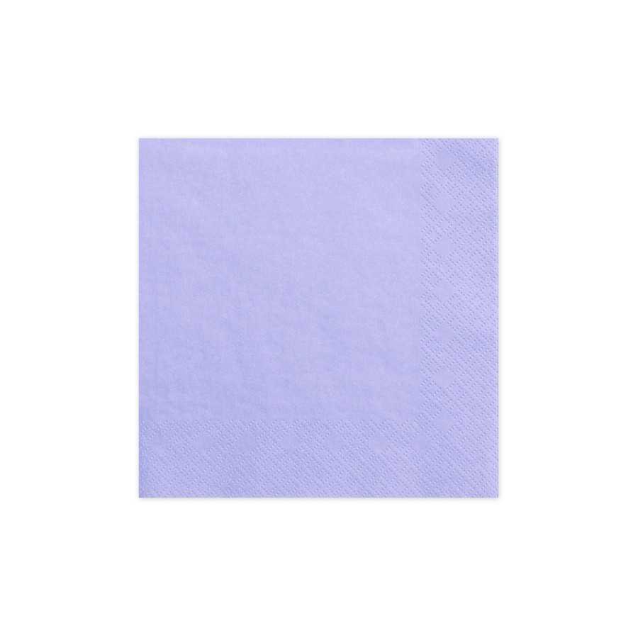 20 serviettes 33 cm lilas