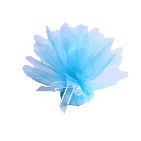 50 tulles turquoise dragées