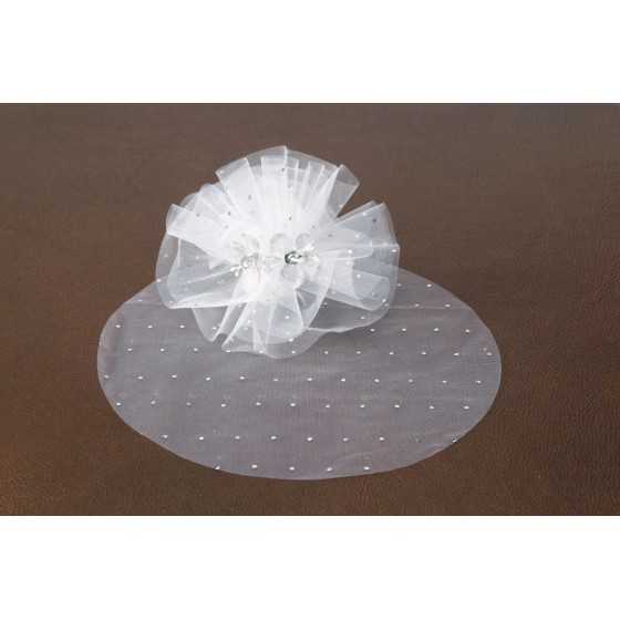 25 tulles blancs avec strass