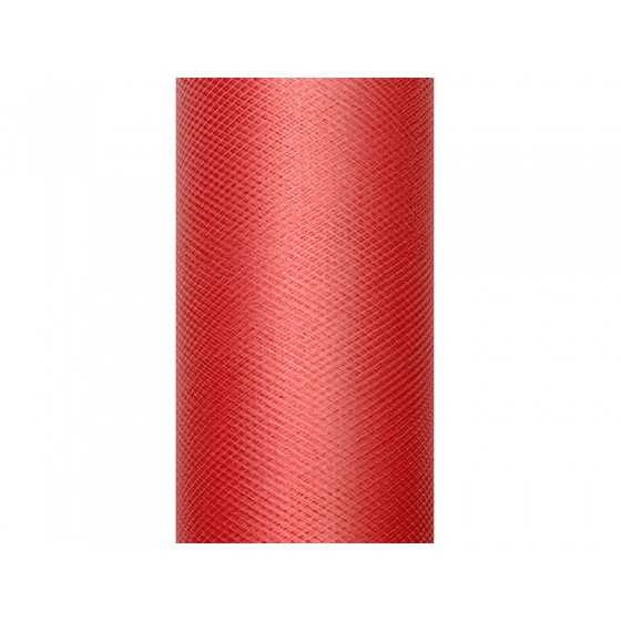 9 m tulle rouge 15 cm