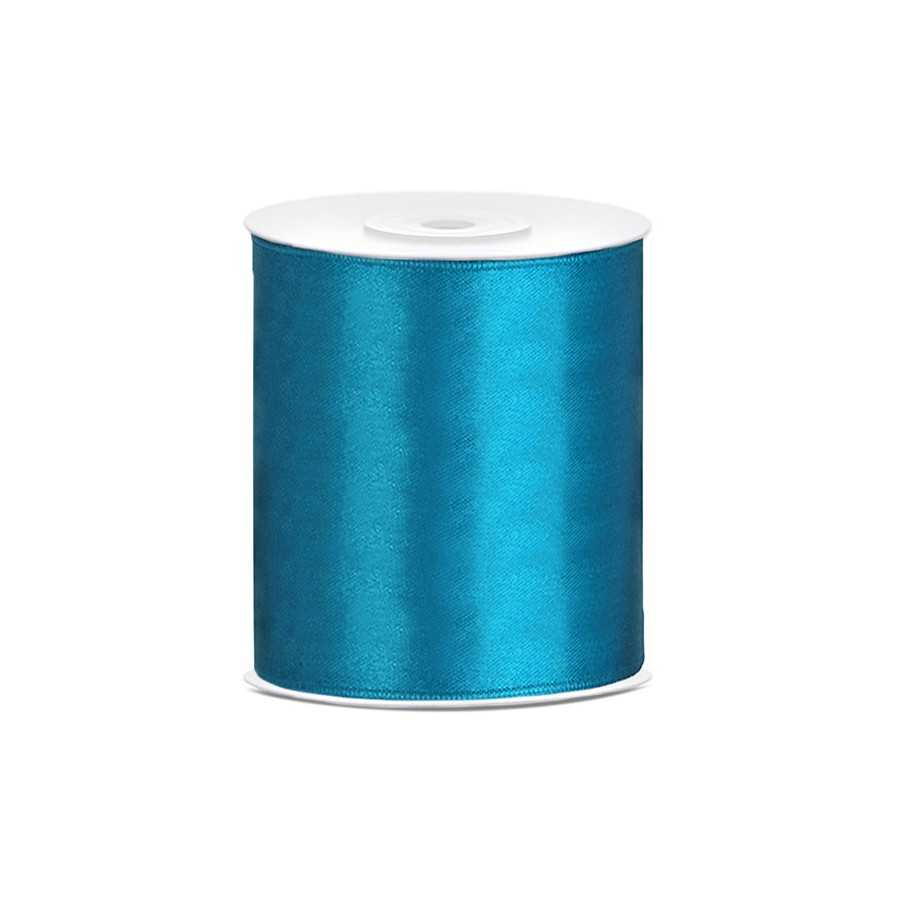 25 m ruban satin turquoise 10 cm