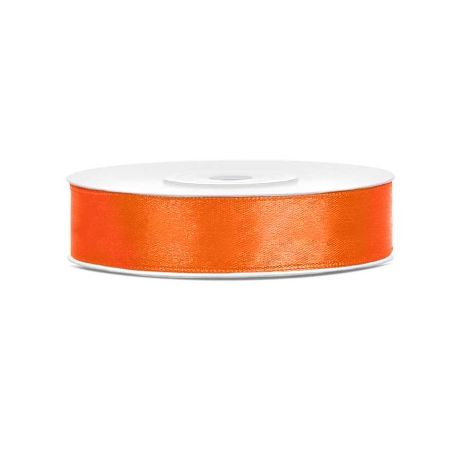 25 m ruban satin orange 12 mm