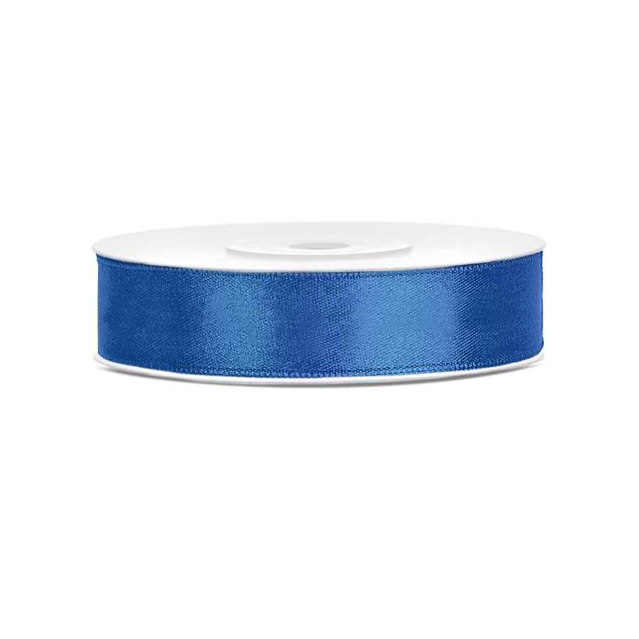 25 m ruban satin bleu royal 12 mm