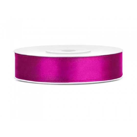 25 m ruban satin fuchsia 12 mm