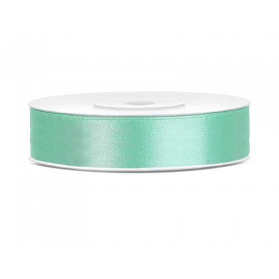 25 m ruban satin menthe 12 mm