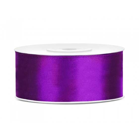 25 m ruban satin violet 2,5 cm