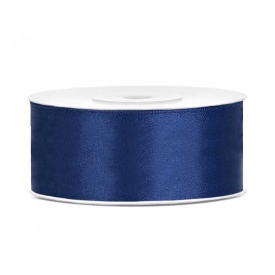 25 m ruban satin bleu marine 2,5 cm