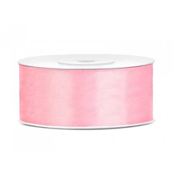 25 m ruban satin rose clair 2,5 cm