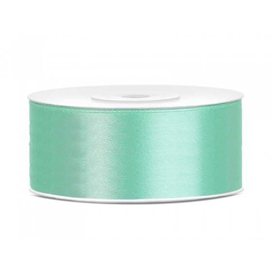 25 m ruban satin menthe 2,5 cm