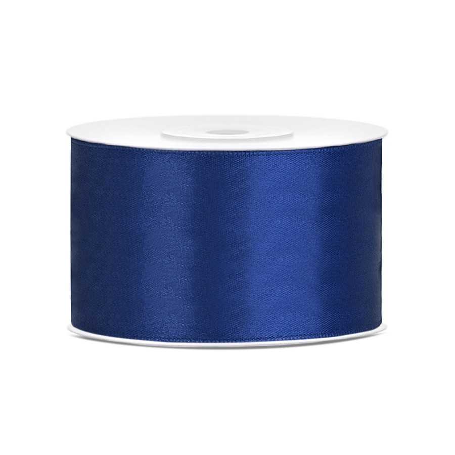 25 m ruban satin bleu marine 3,8 cm