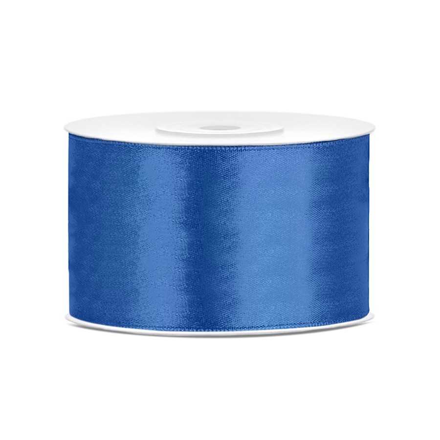 25 m ruban satin bleu royal 3,8 cm