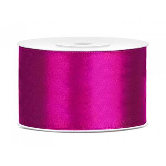 25 m ruban satin fuchsia 3,8 cm